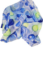 Loop Schal Schlauchschal mit Kreismuster mehrfarbig, bunt, Loop d&uuml;nn leicht Blau