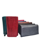 Old River Damen Leder Portemonnaie , Leder Geldbörse Mittelgroß, Damen Börse Vintage Leder