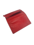 Old River Damen Leder Portemonnaie , Leder Geldbörse Mittelgroß, Damen Börse Vintage Leder Rot
