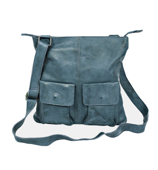 Bear Design Leder Schultertasche Messenger Ledertasche Umh&auml;ngetasche Crossbody &quot;Fabia&quot;