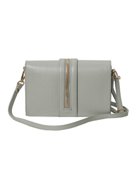 Leder Tasche, Umhängetasche aus hartem  Echt.Leder Clutch italienische Handarbeit Grau
