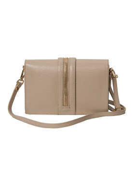 Leder Tasche, Umhängetasche aus hartem  Echt.Leder Clutch italienische Handarbeit Taupe