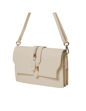 Leder Tasche, Umhängetasche aus hartem  Echt.Leder Clutch italienische Handarbeit Creme