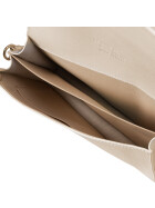 Leder Tasche, Umhängetasche aus hartem  Echt.Leder Clutch italienische Handarbeit Creme