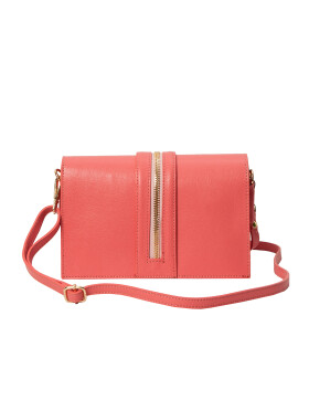 Leder Tasche, Umhängetasche aus hartem  Echt.Leder Clutch italienische Handarbeit Lachs