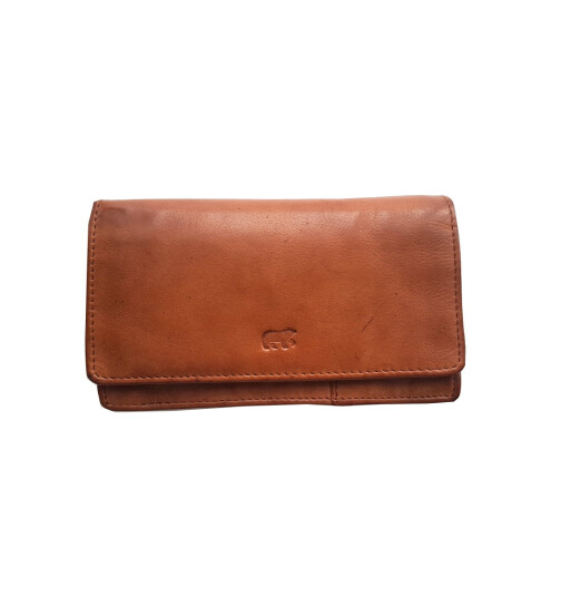 Leder Damen Geldb&ouml;rse,Lederb&ouml;rse Portemonnaie Bear Design CL782
