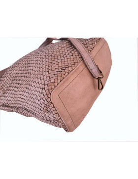 Damen Tasche Leder, Beuteltasche, Leder Schultertasche geflochten, Shopper