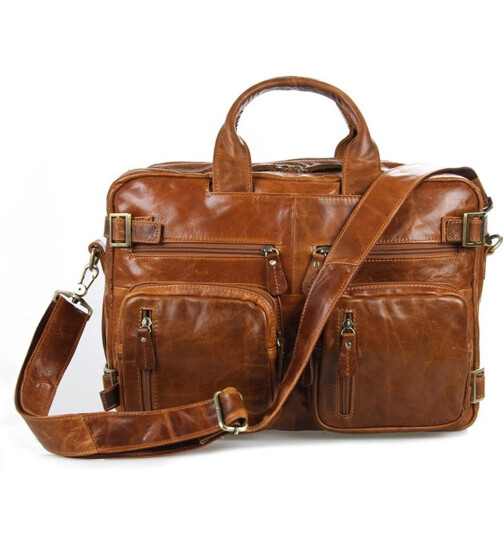 Leder Tasche  UNISEX Businesstasche gro&szlig;, Messenger, Schultertasche, Bag Rucksack braun