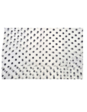 Damen Schal Loop Polka Dots, dünner Schlauchschal mit Punkten in Weiß aus weicher Viskose