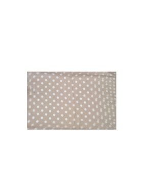 Damen Schal Loop Polka Dots, dünner Schlauchschal mit Punkten Taupe/ Beige aus weicher Viskose