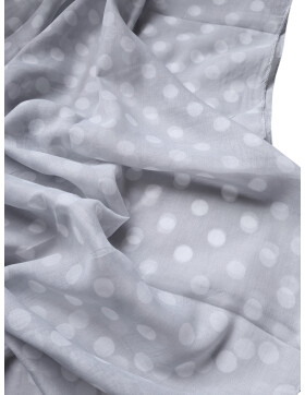 Damen Schal Loop Polka Dot, dünner Schlauchschal mit Punkten in Grau aus weicher Viskose