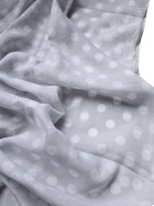 Damen Schal Loop Polka Dots, dünner Schlauchschal mit Punkten in Grau aus weicher Viskose