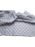 Damen Schal Loop Polka Dots, dünner Schlauchschal mit Punkten in Grau aus weicher Viskose