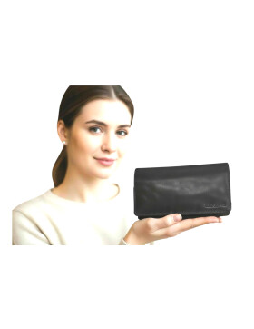 Damen Leder Portemonnaie , Leder Geldb&ouml;rse Mittelgro&szlig;, Damen B&ouml;rse gewaschenes Leder  von Old River Bunt