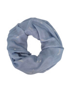 Damen Loop Schal, Schlauchschal d&uuml;nn, Halstuch Metallic-Silber-Druck, Rundschal T&uuml;cher Silber Print Schal ,weiche Viskose /Baumwolle