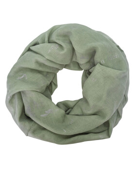 Damen Loop Schal  Unifarbe Grün / Oliv , Schlauchschal dünn, Halstuch Rundschal weiche Viskose /Baumwolle