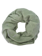 Damen Loop Schal  Unifarbe Grün / Oliv , Schlauchschal dünn, Halstuch Rundschal weiche Viskose /Baumwolle