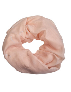 Damen Loop Schal Rosa, Schlauchschal dünn, Halstuch Rundschal weiche Viskose /Baumwolle