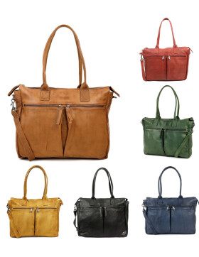 Damen Leder Tasche, Schultertasche groß, Handtasche...