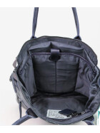 Damen Leder Tasche, Schultertasche, Shopper " Binni" DIN A4 geeignet Blau