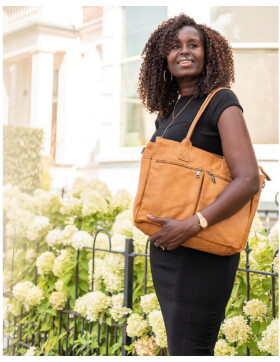 Damen Leder Tasche, Schultertasche, Shopper " Binni" DIN A4 geeignet Gr&uuml;n