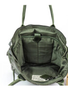 Damen Leder Tasche, Schultertasche, Shopper " Binni" DIN A4 geeignet Gr&uuml;n