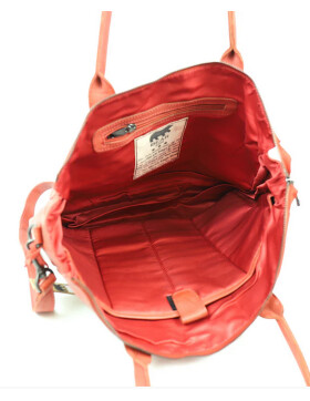 Damen Leder Tasche, Schultertasche, Shopper " Binni" DIN A4 geeignet Rot