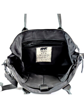 Damen Leder Tasche, Schultertasche, Shopper " Binni" DIN A4 geeignet Schwarz