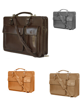 Leder Aktentasche, Businesstasche, Laptop Tasche Unisex,...