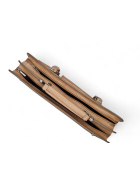 Leder Aktentasche, Businesstasche, Laptop Tasche Unisex, handgefertigt Italy Beige