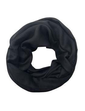 Damen Loop Schal Schwarz, Schlauchschal dünn, Halstuch Rundschal weiche Viskose /Baumwolle