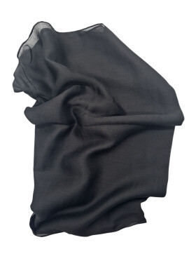 Damen Loop Schal Schwarz, Schlauchschal dünn, Halstuch Rundschal weiche Viskose /Baumwolle