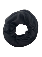 Damen Loop Schal Schwarz, Schlauchschal dünn, Halstuch Rundschal weiche Viskose /Baumwolle