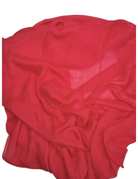 Damen Loop Schal Rot, Schlauchschal dünn, Halstuch Rundschal weiche Viskose /Baumwolle