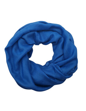 Damen Loop Schal Royal Blau, Schlauchschal dünn, Halstuch Rundschal weiche Viskose /Baumwolle