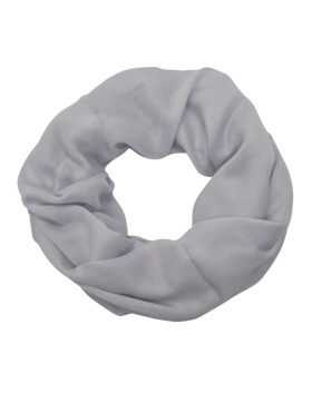 Damen Loop Schal Hellgrau, Schlauchschal dünn, Halstuch Rundschal weiche Viskose /Baumwolle