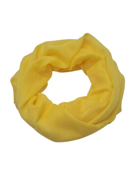 Damen Loop Schal Gelb, Schlauchschal dünn, Halstuch Rundschal weiche Viskose /Baumwolle