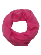 Damen Loop Schal Pink Fuchia, Schlauchschal d&uuml;nn, Halstuch Rundschal weiche Viskose /Baumwolle