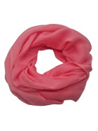 Damen Loop Schal Rosa, Schlauchschal dünn, Halstuch Rundschal weiche Viskose /Baumwolle