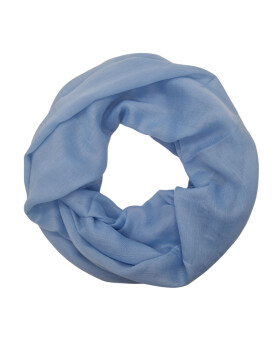 Damen Loop Schal Hellblau, Schlauchschal dünn, Halstuch Rundschal weiche Viskose /Baumwolle