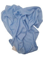 Damen Loop Schal Hellblau, Schlauchschal dünn, Halstuch Rundschal weiche Viskose /Baumwolle