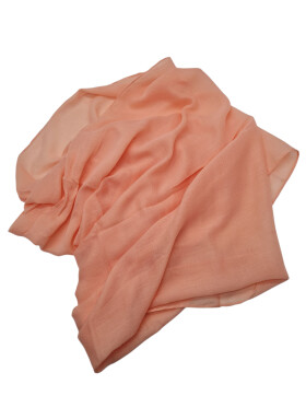 Damen Loop Schal Lachs Rosa, Schlauchschal dünn, Halstuch Rundschal weiche Viskose /Baumwolle