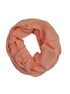 Damen Loop Schal Lachs Rosa, Schlauchschal dünn, Halstuch Rundschal weiche Viskose /Baumwolle