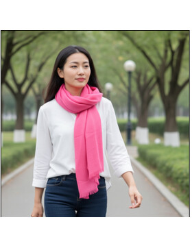 Damen Loop Schal Pink ,leichter d&uuml;nner Schal, Halstuch weiche Viskose/ Baumwolle Pink