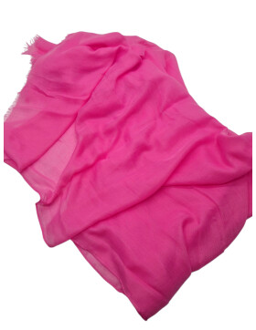 Damen Schal Unifarben, leichter dünner Halstuch weiche Viskose/ Baumwolle Pink