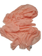 Damen Loop Schal Rosa,leichter d&uuml;nner Schal, Halstuch weiche Viskose/ Baumwolle Lachs