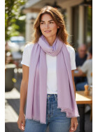 Damen Schal Unifarben, leichter dünner Halstuch weiche Viskose/ Baumwolle Violett
