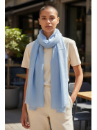 Damen Loop Schal Hellblau,leichter d&uuml;nner Schal, Halstuch weiche Viskose/ Baumwolle Hellblau