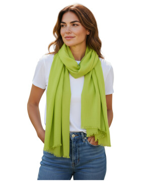 Damen Loop Schal Neon Gr&uuml;n,leichter d&uuml;nner Schal, Halstuch weiche Viskose/ Baumwolle Neon Gr&uuml;n-Gelb