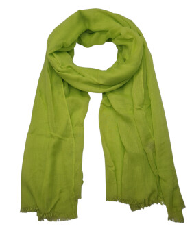 Damen Schal Unifarben, leichter dünner Halstuch weiche Viskose/ Baumwolle Neon Grün-Gelb
